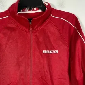 Hollister Jackets Coats Hollister X Khalid Collaboration Mens Size Medium Red Track Style Jacket Poshmark